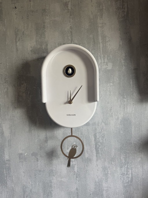Horloge murale Karlsson Tweet blanche – Neuve dans sa boîte