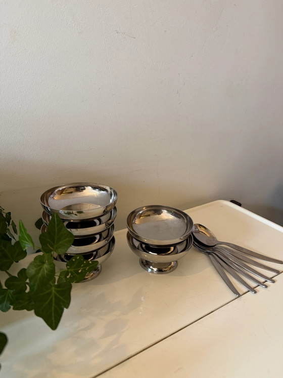 Helinox chrome dessert coupes – Crockery, rvs, Vintage (photo 3 of 4)