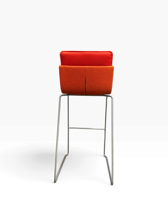 Taburetes de bar Gispen, Metal, Textil, Naranja (foto 7 de 8)