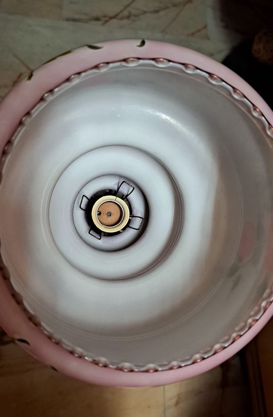 Opaline Pendelleuchte 1960/70, Pendelleuchten, Glas, Chrom, Grün (Foto 7 von 7)