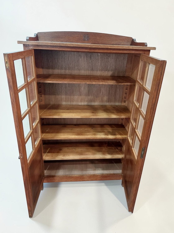 Image 1 of antique bookcase art deco cabinet