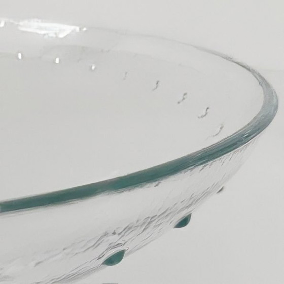 Image 1 of Cuenco de vidrio Kosta Bodo XL con pomos decorativos de vidrio transparente, años 80