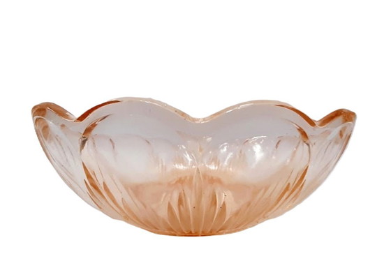 Image 1 of Fruttiera in vetro, rosa, vintage anni '60