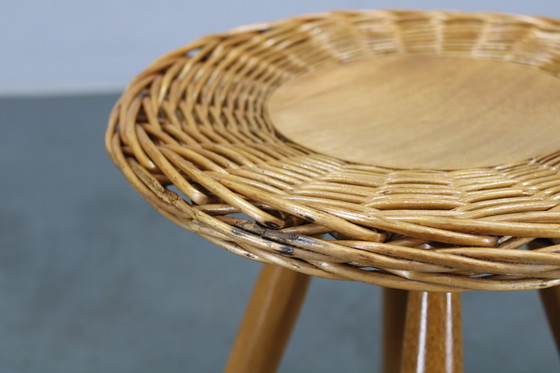 Image 1 of 1970s Jan Kalous Wooden Stool for ULUV, Czechoslovakia 