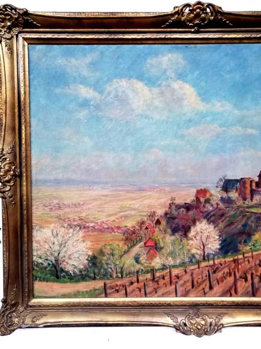 Painting "Vineyards of Alsace". – schilderijen tekeningen, Canvas (photo 2 of 4)