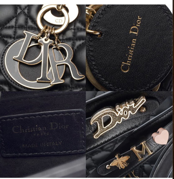 Image 1 of Borsa DIOR Lady Dior in Cuir Noir - 103268