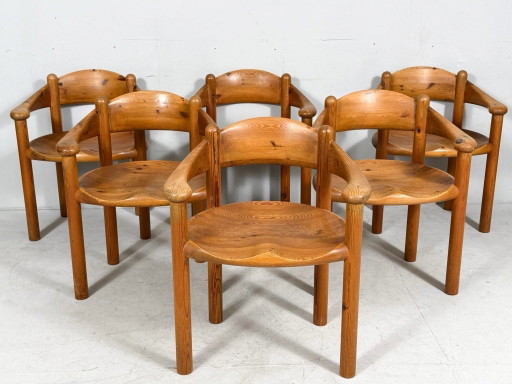 Set van 6 fauteuils van Rainer Daumiller voor Hirtshals Sawmill, Denemarken, jaren 70.