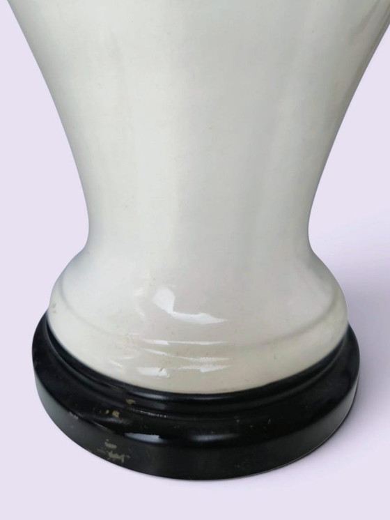Set of Luxurious Japanese Chinoiserie Table lamps – Porcelain (photo 12 of 13)