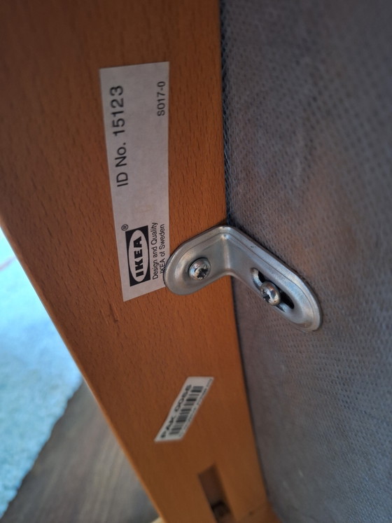 Image 1 of 3 woven IKEA dining chairs beige with wood