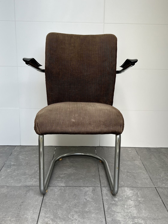 Image 1 of 2 X De Wit Sillas , Sillones , Tejido acanalado Marrón Original