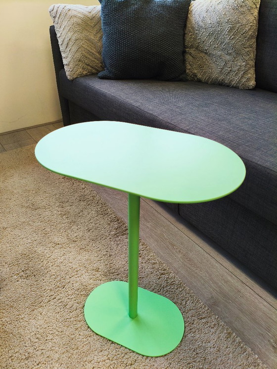 Image 1 of Modern Green Metal Side Table