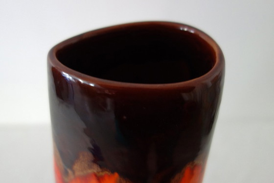 Image 1 of Grande vaso vintage in lava e smalto Fat, H40cm