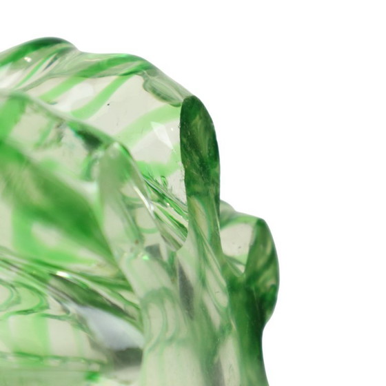 Image 1 of Large Green Glass Vase Murano