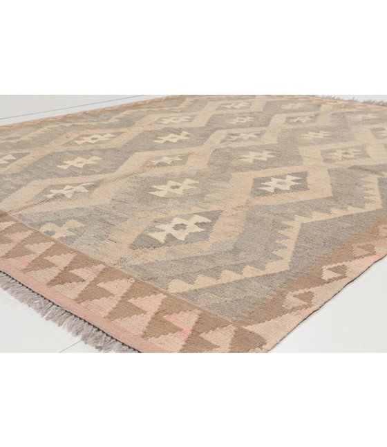 Image 1 of 202x151 cm Handgefertigter natürlicher Kelim Wollteppich