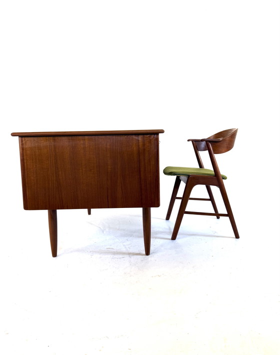 Vintage Teakhouten Bureau, Svend Åge Madsen ‘60 – Wood, Brass (photo 10 of 15)