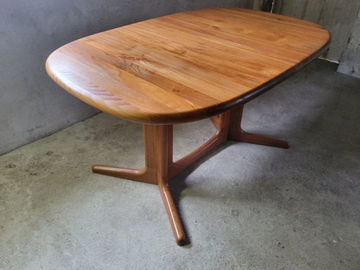 Table ovale vintage danoise extensible en teck par Glostrup
