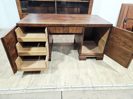 Set da Ufficio Direzionale Art Déco in Noce, anni '30, Set di 2 – Scrivanie, Wood, Art Deco (photo 22 of 33)