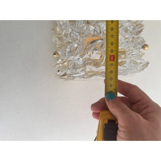 Image 1 of Ein Paar Wandleuchten im Art-Deco-Stil von Barovier, Rostrato, aus klarem italienischem Muranoglas