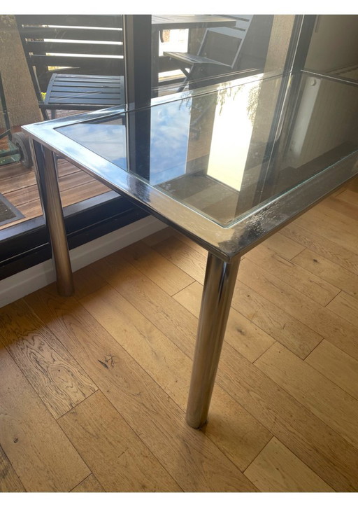 70s metal design table
