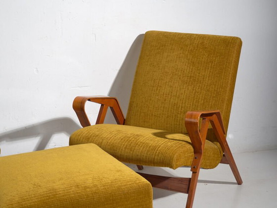 Set of two armchairs and Ottoman - Mid-century Modern (c.1950) – Canvas, Mid Century Modern (photo 13 of 40)