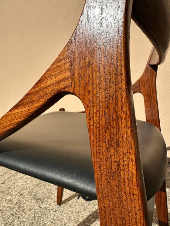 Image 1 of Suite mit vier Stühlen H Vestevig Eriksen, Møbelfabrik. Dänemark, 1960er Jahre