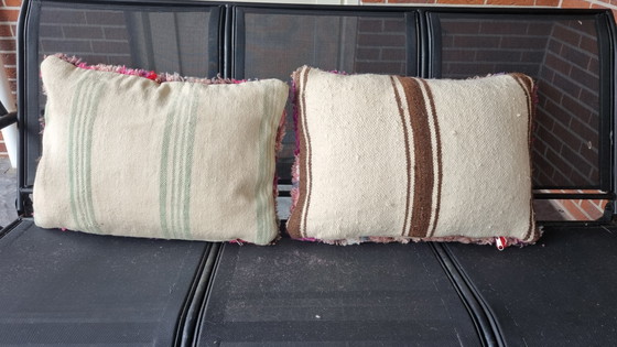 Image 1 of Berber vintage kussenset, sier kussen set