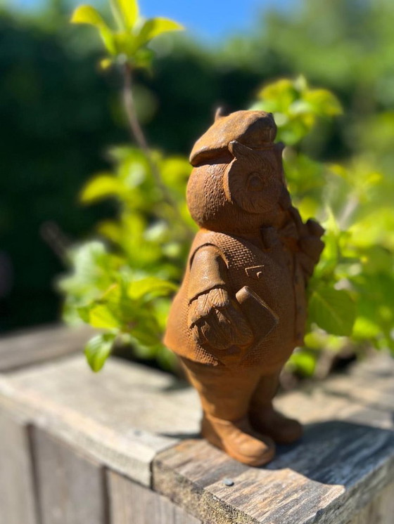 Image 1 of Eule aus Gusseisen mit natürlicher Rostpatina