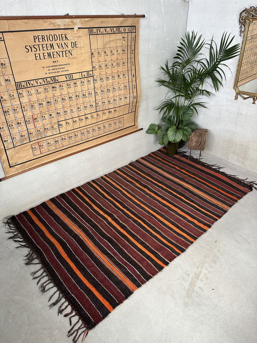 Vintage geknoopt jute tapijt