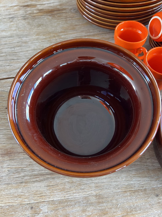 Triangle Houses Orange/Brown Dinnerware – Driehoek Huizen, Crockery, Ceramic (photo 12 of 14)
