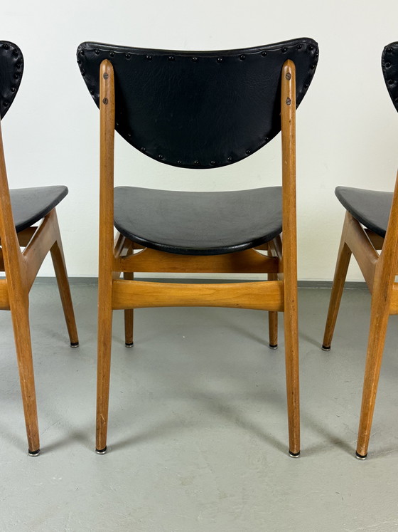Set van 4 vintage eetkamerstoelen in Scandinavische stijl – Jaren 60 – Skai, Wood (photo 14 of 14)