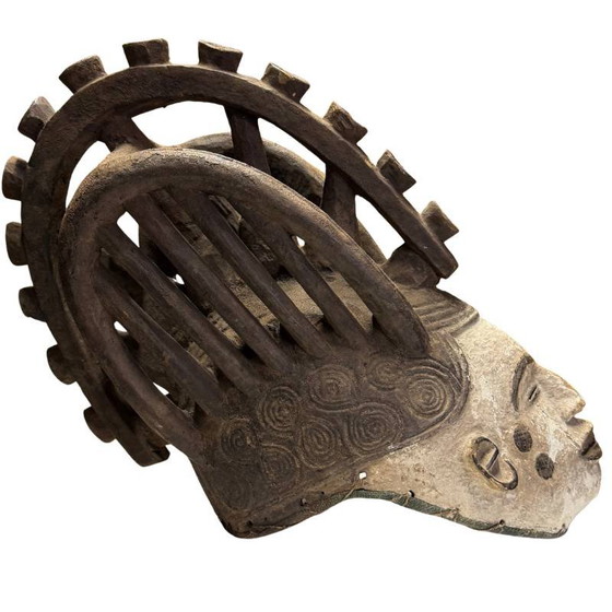 Decorazione Murale - Autentica Maschera Antica Igbo Agbogho Mmuo – Rituale Verificato – Sculture, Textile (photo 3 of 9)