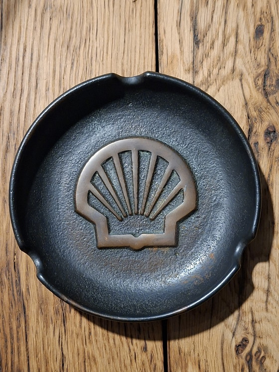 Image 1 of 1970's bronzen asbak Shell