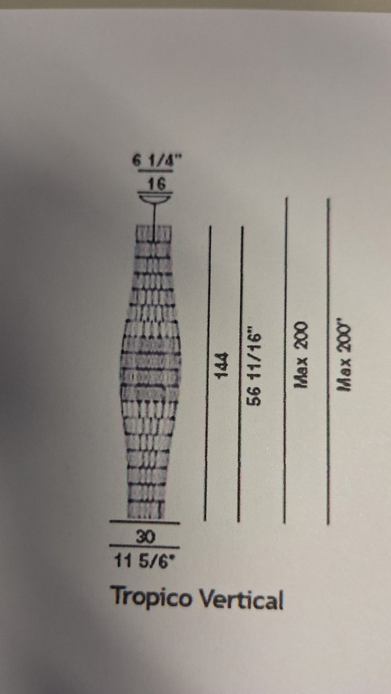 Image 1 of Foscarini Tropico Vertical Hanglamp Design Giulio Lacchetti