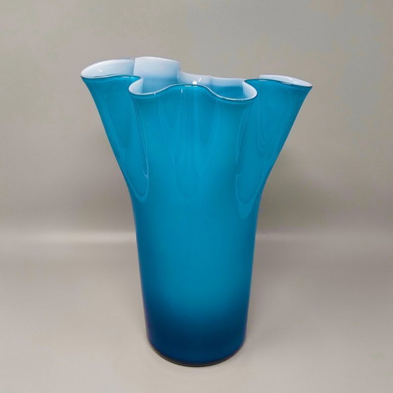 Image 1 of 1960s Astonishing "Fazzoletto" Vase By Ca' Dei Vetrai in Murano Glass. Made in Italy