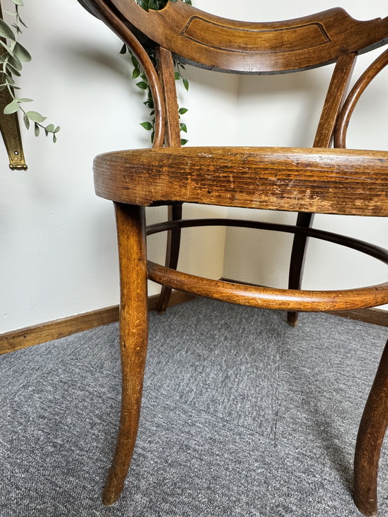 Image 1 of Origineel duo vintage bentwood armstoelen – Thonet (Bieletz-Mistelbach, ca. 1920) & Fischel (Czechoslovakia, ca. 1950)