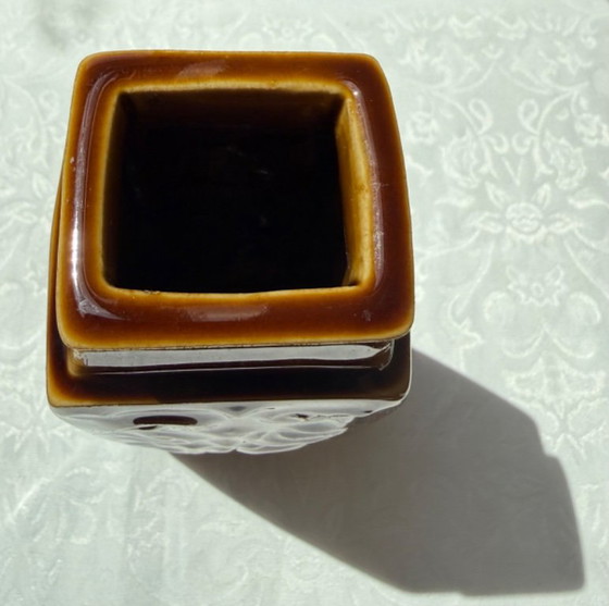 Ditmar Urbach Ceramic Vase & Box Czechoslovakia Set - Free Matching Ashtray (photo 11 of 11)
