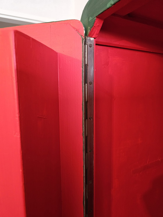 Image 1 of Antieke Gruco kast - deur in deur, deelbaar in 2, handbeschilderd met bloemen