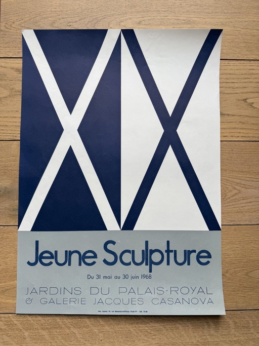 affiche expo sculpture ceramique 1968 Maeght Vallauris Drouot