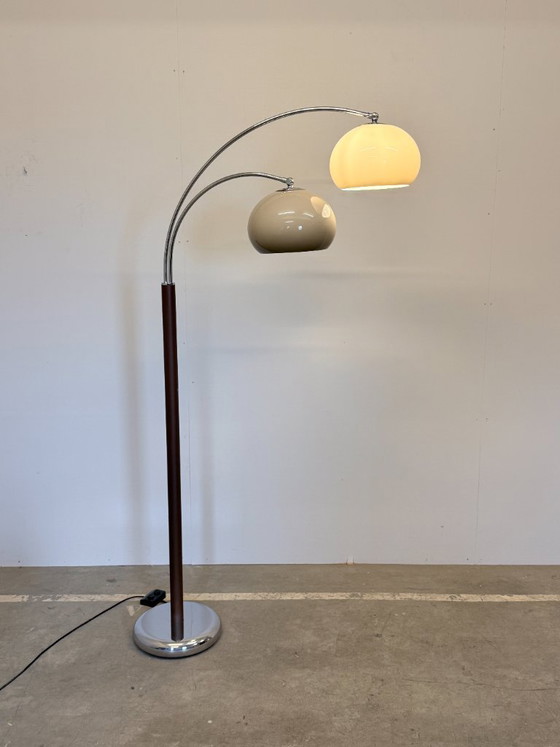 Dijkstra double arc Floor lights | 1970s – Metal, Chrome (photo 3 of 16)