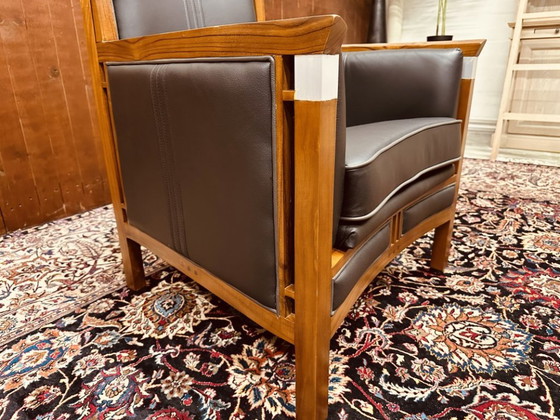 3x Schuitema Art Deco High Black Armchair – Leather, Metal (photo 15 of 18)