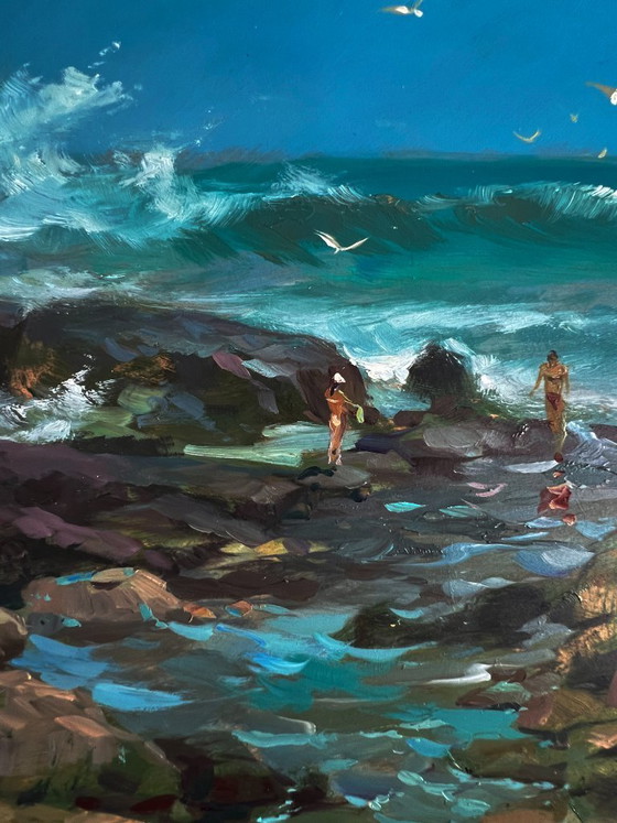 Image 1 of Seashore with People