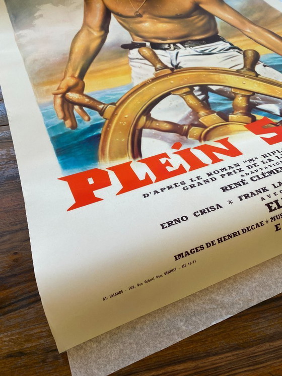 Image 1 of Plein Soleil, película de René Clément, Alain Delon, Marie Laforet y Maurice Ronet - cartel 70x100 cm