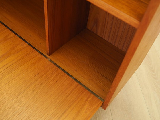 Libreria danese impiallacciata in teak con bancone bar e ripiani regolabili, anni '70. – Librerie, Wood (photo 10 of 10)