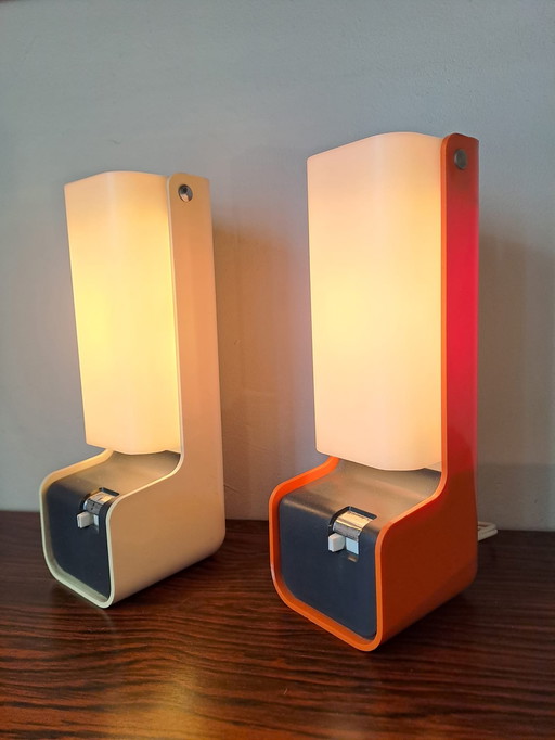Set Nanbu leeslampen, vintage design uit de jaren zeventig 