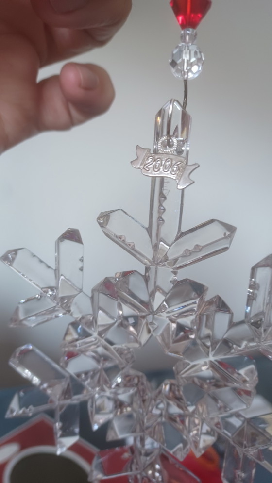 Image 1 of Adorno navideño de cristal para árbol de Navidad de Waterford Crystals, cristal de nieve