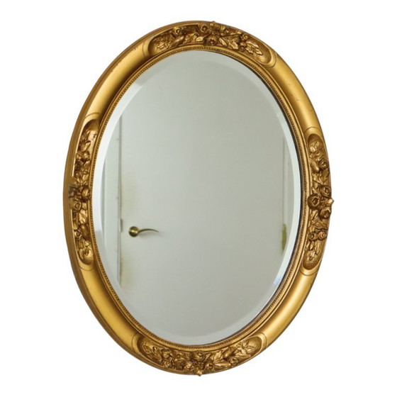 Image 1 of Franse Ovale Facetgeslepen Spiegel
