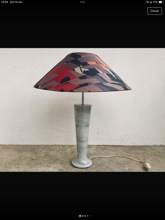Image 1 of Carrara marble lamp ‘80 vintage