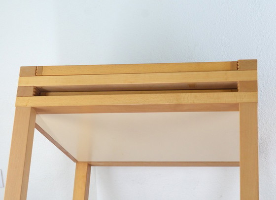 Image 1 of Modulaire beuken eettafel 70x70 door Bernard Vuarnesson 