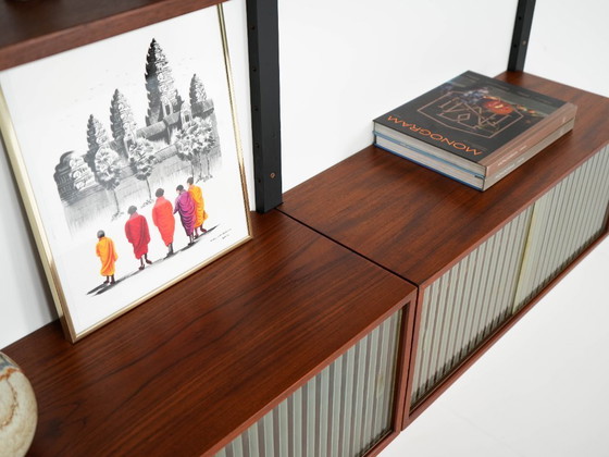 Image 1 of Teakhouten wandrek, Deens design, jaren 60, gemaakt in Denemarken.