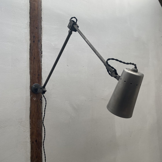 Image 1 of Antique 1950's Industrial Workshop Wall Lamp